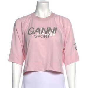 GANNI pink jersey t shirt